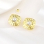 Show details for Designer Gold Plated White Stud Earrings Online