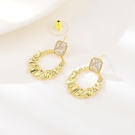 Show details for Zinc Alloy White Dangle Earrings with Full Guarantee
