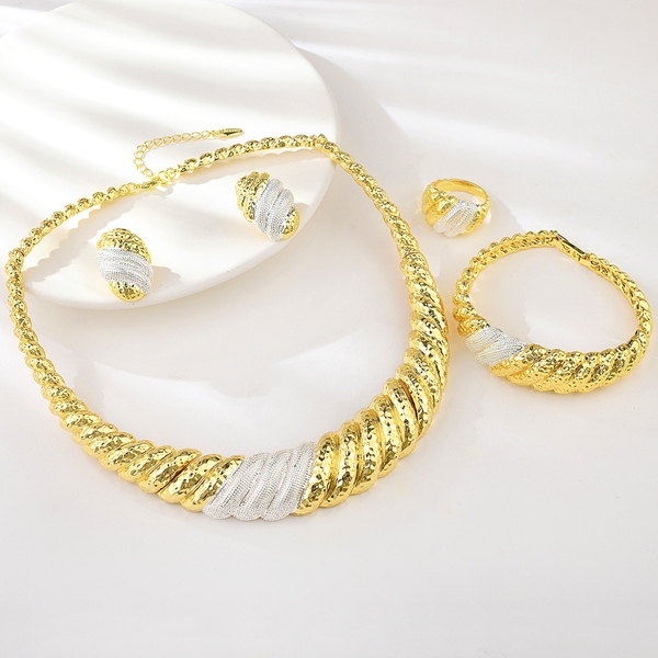 Picture of New Season Multi-tone Plated Zinc Alloy 4 Piece Jewelry Set in Flattering Style