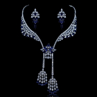 Show details for Unique Cubic Zirconia Blue 2 Piece Jewelry Set Show details for Unique Cubic Zirconia Blue 2 Piece Jewelry Set