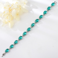 Show details for Attractive Green Platinum Plated Fashion Bracelet For Your Occasions Show details for Attractive Green Platinum Plated Fashion Bracelet For Your Occasions