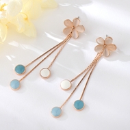 Picture of Hypoallergenic Rose Gold Plated Classic Dangle Earrings with Easy Return