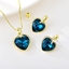 Show details for Good Artificial Crystal Copper or Brass 2 Piece Jewelry Set