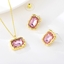 Show details for Distinctive Pink Artificial Crystal 2 Piece Jewelry Set As a Gift