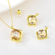 Picture of Famous Artificial Crystal Zinc Alloy 2 Piece Jewelry Set