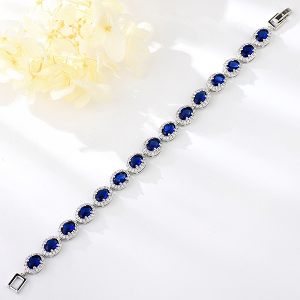 Picture of Irresistible Blue Copper or Brass Fashion Bracelet As a Gift