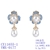 Picture of Featured Blue Luxury Dangle Earrings with Full Guarantee