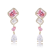 Picture of Stylish Big Pink Dangle Earrings