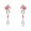 Show details for Stylish Big Pink Dangle Earrings