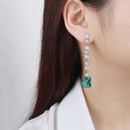 Picture of Nickel Free Platinum Plated Luxury Dangle Earrings with No-Risk Refund