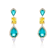 Picture of Luxury Blue Dangle Earrings Factory Supply