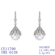 Picture of Best Selling Big White Dangle Earrings