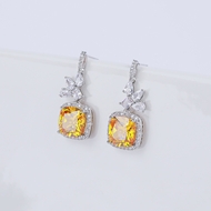 Picture of Fashionable Big Platinum Plated Dangle Earrings