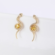 Picture of Attractive Yellow Copper or Brass Dangle Earrings For Your Occasions