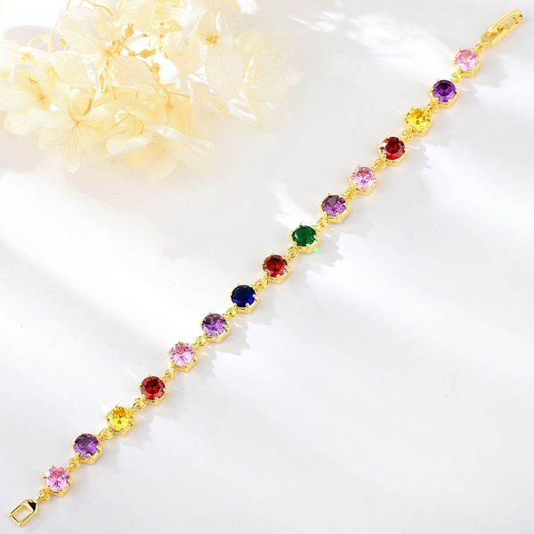 Picture of Recommended Colorful Gold Plated Fashion Bracelet from Top Designer