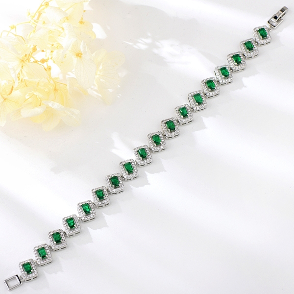 Picture of Good Cubic Zirconia Platinum Plated Fashion Bracelet