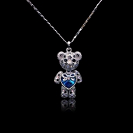 Show details for Buy Platinum Plated Blue Pendant Necklace with Wow Elements Show details for Buy Platinum Plated Blue Pendant Necklace with Wow Elements