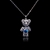 Picture of Buy Platinum Plated Blue Pendant Necklace with Wow Elements