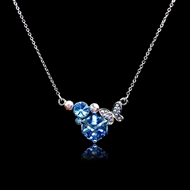 Show details for Designer Platinum Plated Blue Pendant Necklace with No-Risk Return Show details for Designer Platinum Plated Blue Pendant Necklace with No-Risk Return