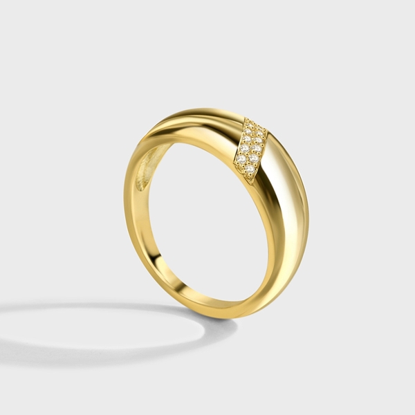 Picture of Delicate Gold Plated Fashion Ring with Fast Delivery