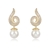 Picture of Nickel Free Gold Plated Cubic Zirconia Dangle Earrings with Easy Return