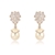 Picture of Nickel Free Gold Plated White Dangle Earrings with Easy Return