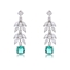 Show details for Recommended Green Platinum Plated Dangle Earrings in Bulk