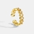 Picture of Low Cost Gold Plated Cubic Zirconia Adjustable Ring with Low Cost