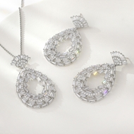 Show details for Copper or Brass Cubic Zirconia 2 Piece Jewelry Set from Certified Factory Show details for Copper or Brass Cubic Zirconia 2 Piece Jewelry Set from Certified Factory