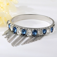 Show details for Nice Swarovski Element Platinum Plated Fashion Bangle Show details for Nice Swarovski Element Platinum Plated Fashion Bangle