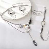 Show details for Staple Big White 4 Piece Jewelry Set Show details for Staple Big White 4 Piece Jewelry Set