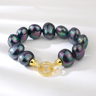 Show details for Bling Small shell pearl Link & Chain Bracelet Show details for Bling Small shell pearl Link & Chain Bracelet