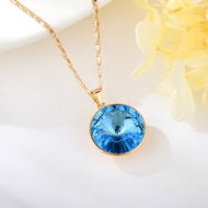 Show details for Brand New Blue Zinc Alloy Pendant Necklace in Flattering Style Show details for Brand New Blue Zinc Alloy Pendant Necklace in Flattering Style