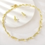 Show details for Hypoallergenic Gold Plated Medium 2 Piece Jewelry Set with Easy Return