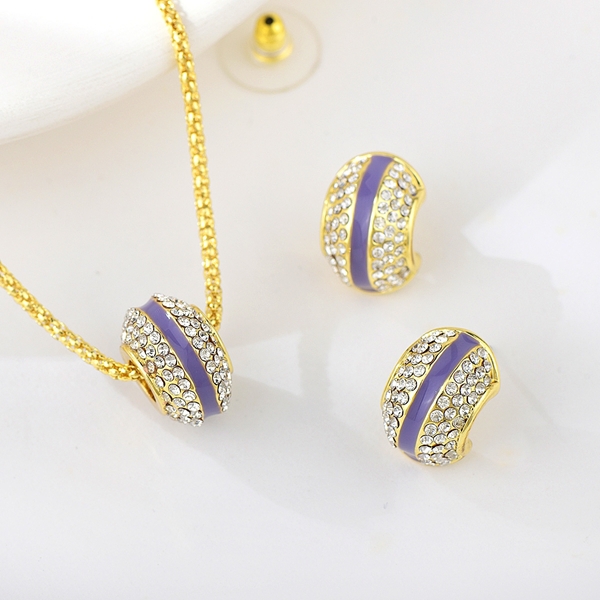 Picture of Zinc Alloy Gold Plated 2 Piece Jewelry Set with Full Guarantee