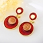 Show details for Designer Gold Plated Zinc Alloy Dangle Earrings with No-Risk Return