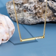 Picture of Delicate Gold Plated Short Chain Necklace with Beautiful Craftmanship