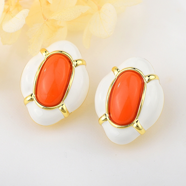 Picture of Best Enamel Gold Plated Stud Earrings