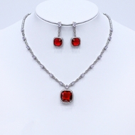 Show details for Purchase Platinum Plated Red 2 Piece Jewelry Set Exclusive Online Show details for Purchase Platinum Plated Red 2 Piece Jewelry Set Exclusive Online