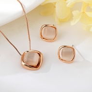 Show details for Charming Rose Gold Plated Opal 2 Piece Jewelry Set As a Gift Show details for Charming Rose Gold Plated Opal 2 Piece Jewelry Set As a Gift