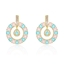 Show details for Copper or Brass Cubic Zirconia Dangle Earrings in Flattering Style
