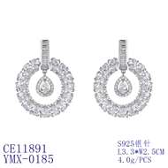 Picture of Great Cubic Zirconia Luxury Dangle Earrings