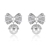 Picture of Low Cost Platinum Plated Bow Dangle Earrings with Low Cost