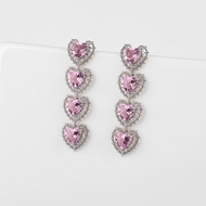 Picture of Luxury Pink Dangle Earrings with Worldwide Shipping