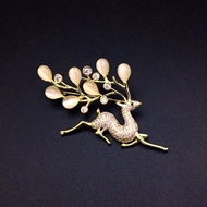 Show details for Eye-Catching White Gold Plated Brooche for Girlfriend Show details for Eye-Catching White Gold Plated Brooche for Girlfriend
