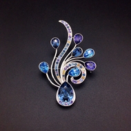Show details for Trendy Platinum Plated Big Brooche for Her Show details for Trendy Platinum Plated Big Brooche for Her