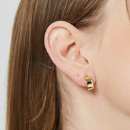 Picture of Copper or Brass Gold Plated Small Hoop Earrings in Exclusive Design