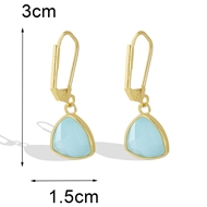 Picture of Copper or Brass Gold Plated Dangle Earrings in Flattering Style