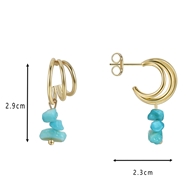 Picture of Best Artificial Crystal Blue Dangle Earrings