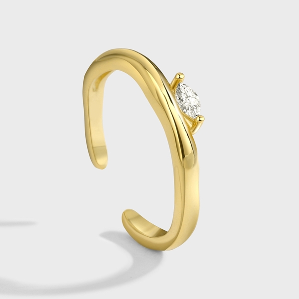 Picture of Bulk Gold Plated Small Adjustable Ring with Speedy Delivery